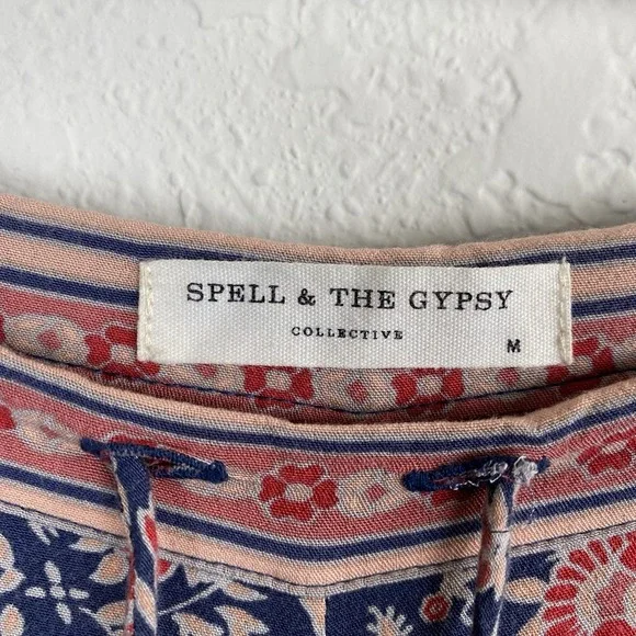 SPELL & THE GYPSY JASMINE PALAZZO PANTS – SIZE M - BOHO FLORAL WIDE LEG FESTIVAL - Picture 7 of 10